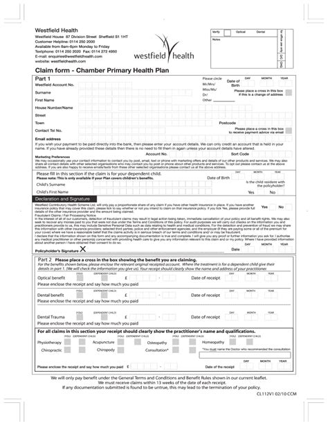 Westfield Health Claim Form Fill Out Sign Online Dochub
