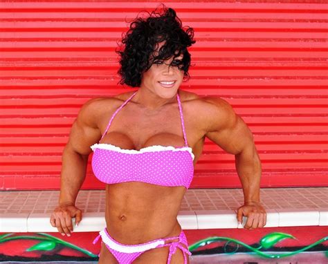 Impressive Huge Female Bodybuilder Aleesha Young Flexing Her Mas Porn