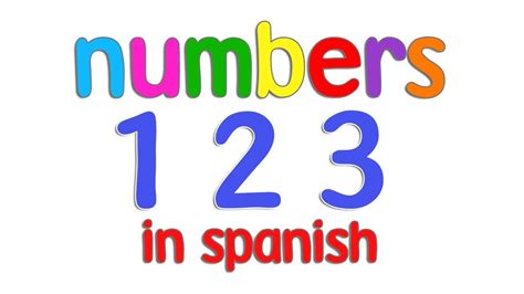 Spanish Numbers 1 10 For Children Youtube