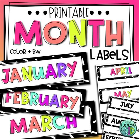 13 Best Free Printable Month Names Printablee Label Printable