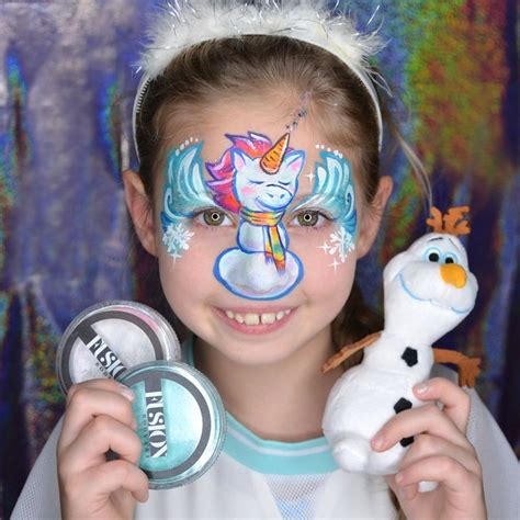 Unicorn Snowman Face Paint Mask By Natalia Kirillova Fairy Face Paint