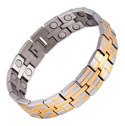 Magnetic Therapy Bracelet 2 Tone Double Grand