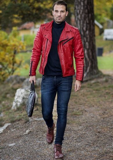 red leather jackets for men and women in canada
