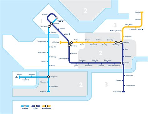 Vancouver Airport Skytrain Map Map Of Campus