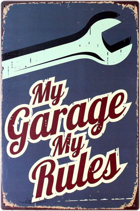 Garage Metalen Reclamebord Wandbord Muurplaat Decoratie Vintage Retro