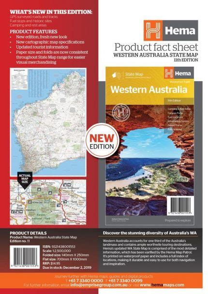 Western Australia State Map Hema