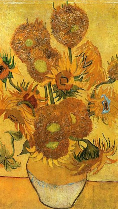 Free Download Van Gogh Sunflower Iphone Wallpapers Top Free Van Gogh