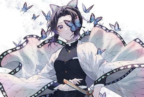 Anime Demon Slayer Kimetsu No Yaiba Butterfly Girl Shinobu Kochou Hd