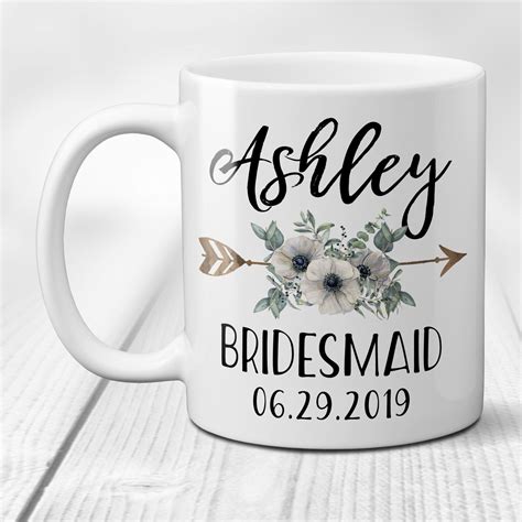 Bridesmaid Gift Custom Bridesmaid Mug Personalized Bridesmaid | Etsy | Bridesmaid mug ...