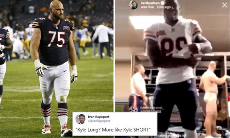 Kyle Long Chicago Bears Tarik Cohen Exposes Naked Kyle Long On