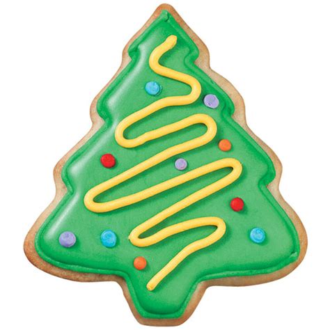 Postcard with hand drawnin gingerbread house isolated on night background. Christmas Tree Cookies | Wilton