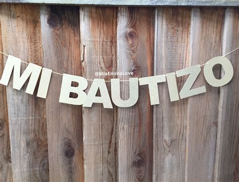 Mi Bautizo Banner By Miaemmalove Customizable With Letters And Numbers
