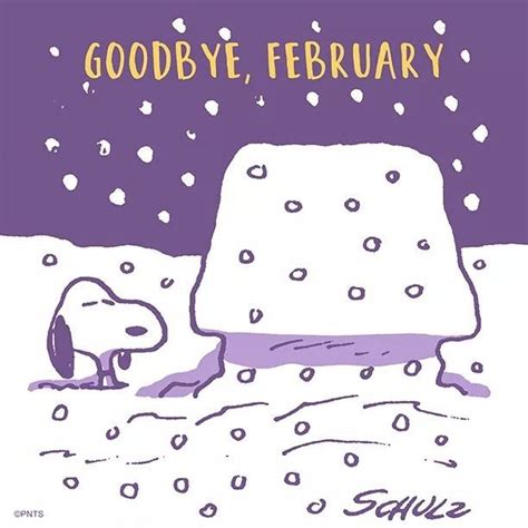 Goodbye February Snoopy Love Snoopy Snoopy Quotes