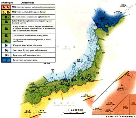 Карта климата японии 95 фото
