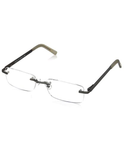 foster grant reading glasses mens rimless gunmetal fashion blake 1 25 or 1 75 ebay