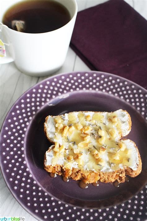 Honey Walnut Lavender Toast With Goat Cheese Recipe