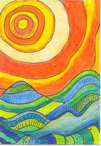 Warm Cool Landscape1 Color Art Lessons Elementary Art Projects