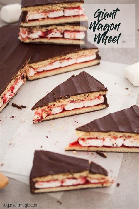 Giant Wagon Wheel Recipe Wagon Wheel Biscuit Chocolate Slice Baking