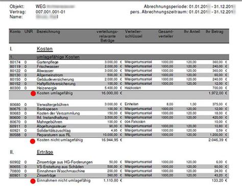 Dezember 2017 stefan pfeiffer wohnungseigentum. WEG-Jahresabrechnung: umlagefähige und nicht umlagefähige Kosten