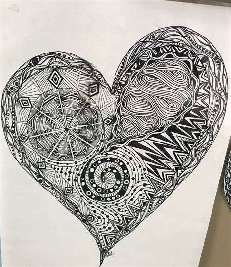 Zentangle Heart Tribal Tattoos Zentangle Tattoos
