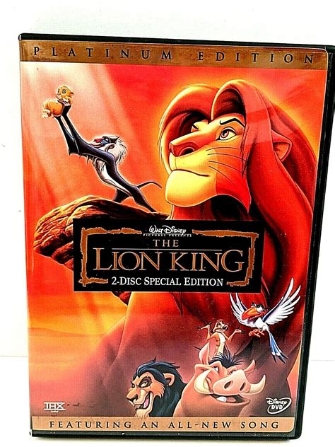 Dvd Disneys The Lion King 2 Disc Special Edition Platinum Edition Ebay