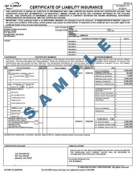 Workers Compensation Insurance Form