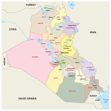 Political Map Of Iraq