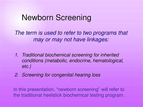 Ppt Newborn Screening Overview Powerpoint Presentation Free Download