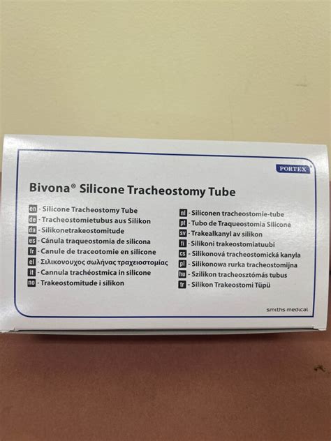 New Smiths Medical 67ha70 Portex Bivona Silicone Tracheostomy Tube