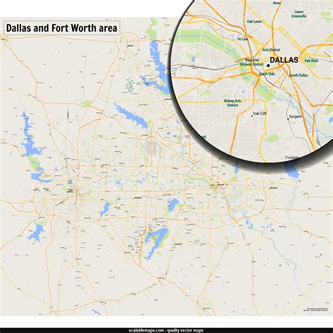 Scalablemaps Vector Map Of Dallas And Fort Worth Gmap Regional Map Theme