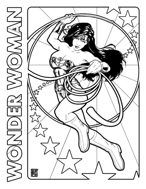 Printable Wonder Woman Coloring Pages Printable Word Searches