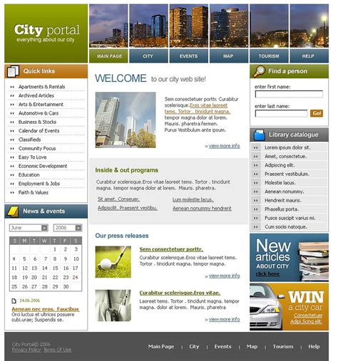 City Portal Website Template 11636