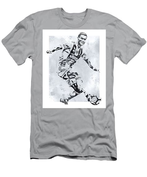 Cristiano Ronaldo Juventus Watercolor Strokes Pixel Art 1 T Shirt For