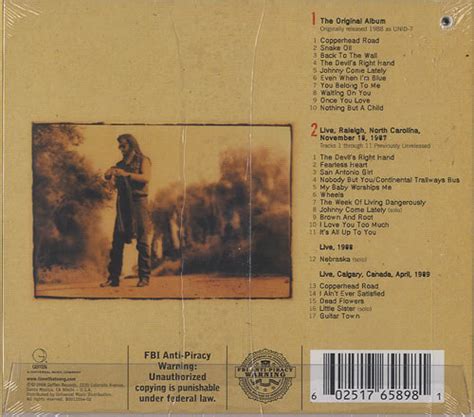 Steve Earle Copperhead Road Deluxe Edition Us 2 Cd Album Set Double