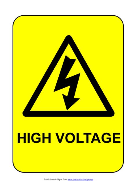 High Voltage Signs Printable Printable Word Searches