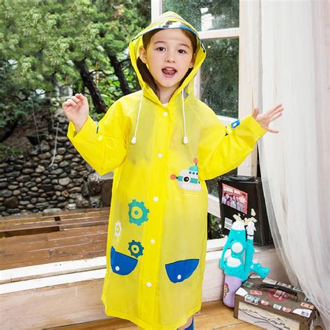 Children Raincoat Kids Cute Rain Coat Thicken Eva Waterproof Poncho