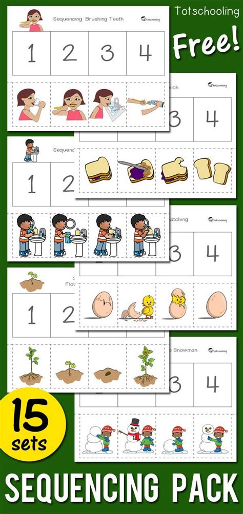 Montessori Early Childhood Pre Reading Sequence Cards Free Tedy