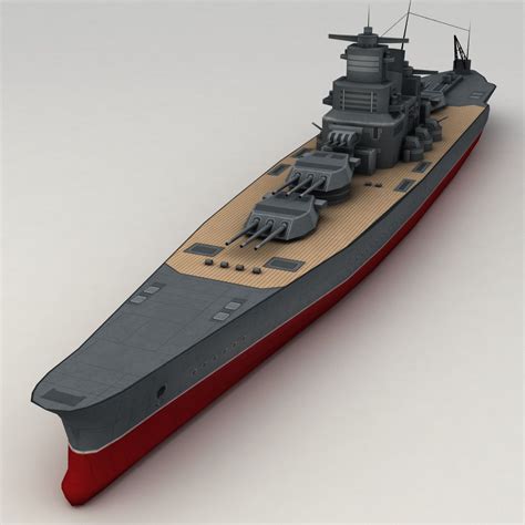 Battleship Yamato 3d Model Battleship Yamato Model Ships
