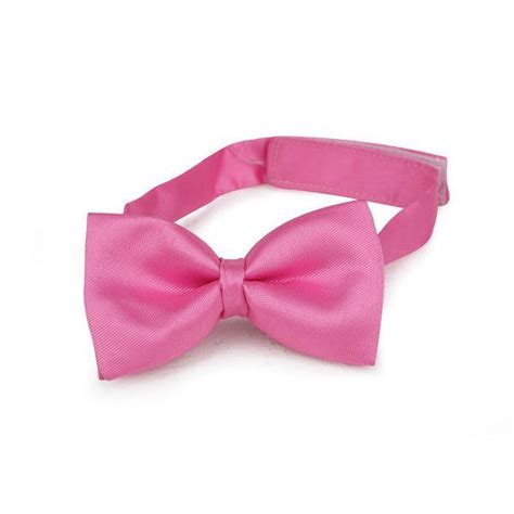 Pink Satin Bow Tie