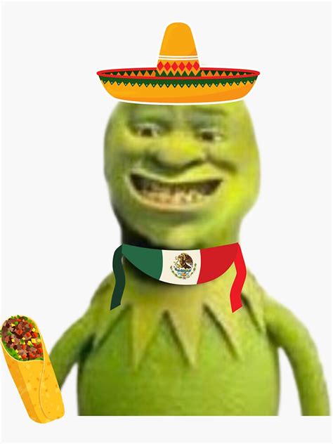 Mexican Shrek Sticker For Sale By Krausetrades Redbubble