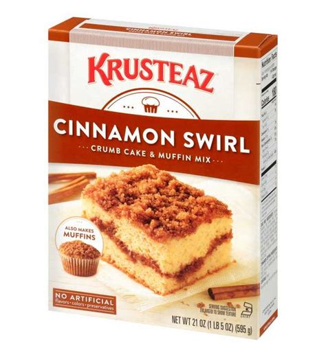 Krusteaz cinnamon swirl crumb cake calories. Krusteaz® Cinnamon Swirl Crumb Cake & Muffin Mix 21 oz. Box