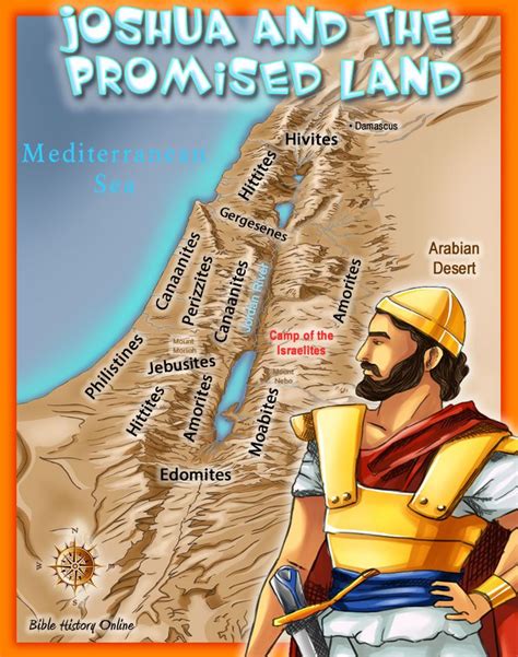Map Of The Promised Land At The Time Of Joshua
