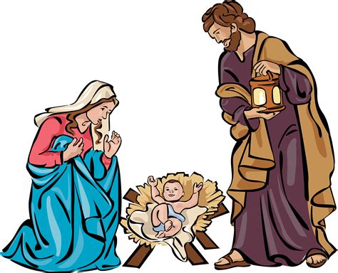 Cchristmas Nativity Scene Clip Art Template Printable