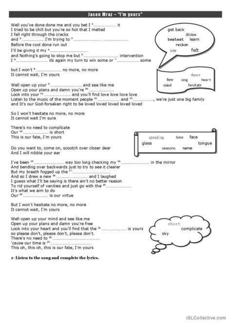 1245 Yours English Esl Worksheets Pdf And Doc