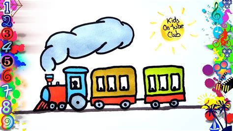 Como Dibujar Un Tren Facil Para NiÑos Dibujos Youtube