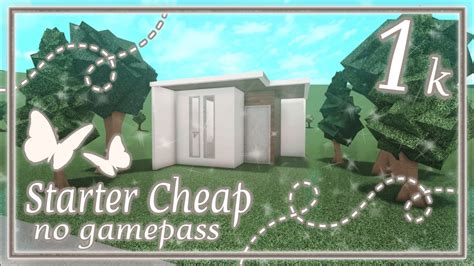 Bloxburg Build 1k Cheap Starter House No Gamepass 1k Youtube