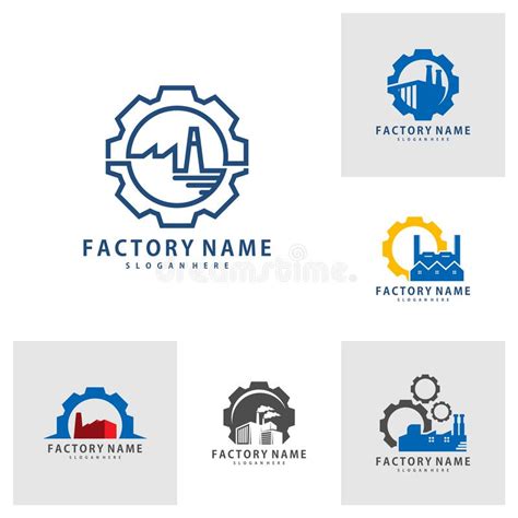 Gear Factory Logo Design Vector Creative Factory Logo Design Template