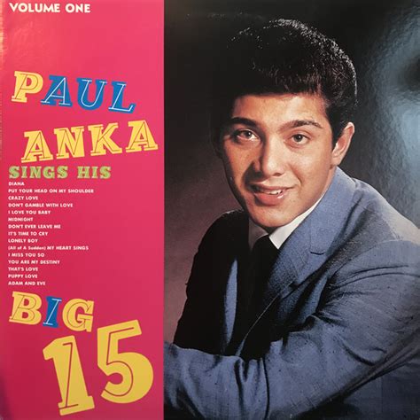 Paul Anka Paul Anka Sings His Big 15 Vinyl Records Lp Cd On Cdandlp