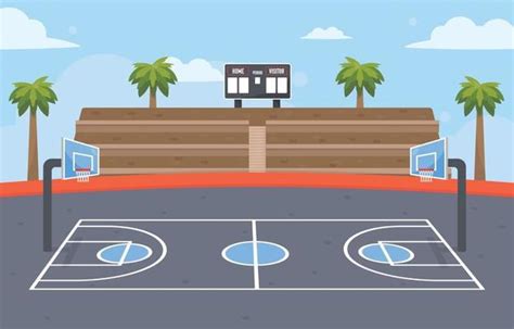 Basketball Court Vector Art Icons And Graphics For Free Download