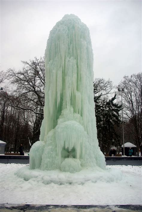 Frozen Fountain In The Center Of Kharkiv · Ukraine Travel Blog